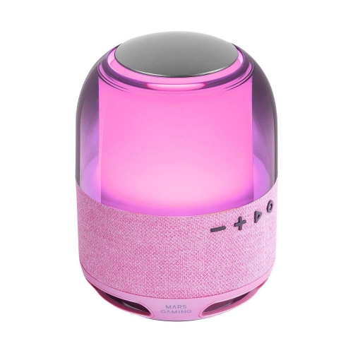Coluna Portátil Mars Gaming MS-FLOW 360º RGB Bluetooth 15W Rosa