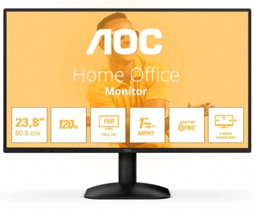 Monitor 23.8 polegadas AOC 24B31H IPS W-LED FHD 16:9 120Hz VESA Adaptive Sync 