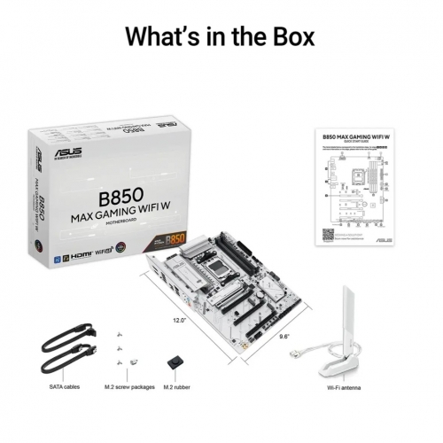 Motherboard ATX Asus B850 Max Gaming WiFi White SktAM5 90MB1M10-M0EAY0