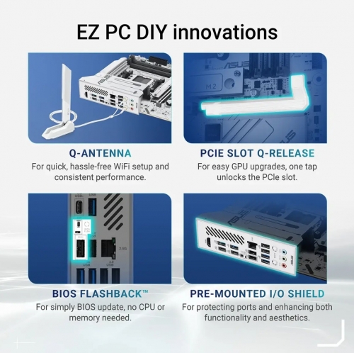 Motherboard ATX Asus X870 Max Gaming WiFi7 White SktAM5 90MB1LZ0-M0EAY0