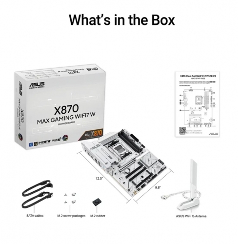 Motherboard ATX Asus X870 Max Gaming WiFi7 White SktAM5 90MB1LZ0-M0EAY0