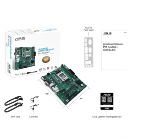 MOTHERBOARD ASUS PRO A620M-C-CSM AM4 B650 2x DDR5 USB 3.2