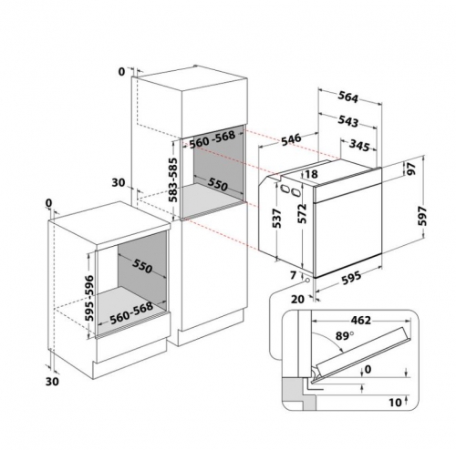 FORNO WHIRLPOOL de encastre- WOI4S8PM1SWA