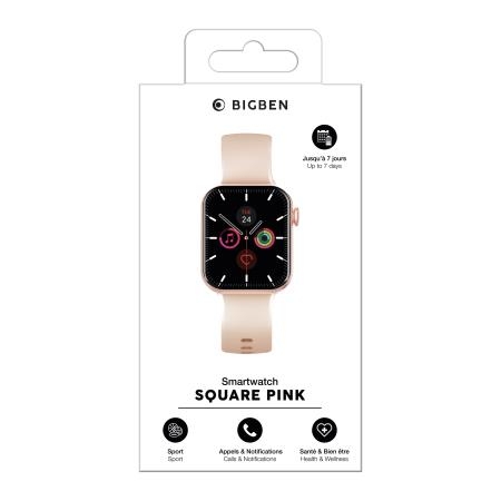 BIG BEN - Smartwatch Square Pink Gold SMARTWATCHSQUAREGDPK