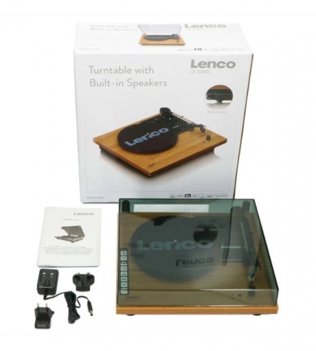 Gira-Discos LENCO LS-10WD com colunas integradas - Madeira