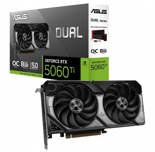 Placa Gráfica Asus NVIDIA GeForce RTX 5060 Ti Blackwell Dual OC 8GB GDDR7 DLSS4 90YV0MP2-M0NA00