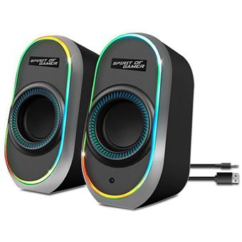 COLUNAS SPIRIT OF GAMER 2,0 USB POWER Preto - SP-5500BK