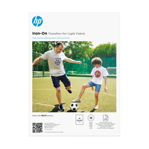 HP Iron-On Transfers for Light Fabric, A4 (210 x 297 mm), 10 sheets