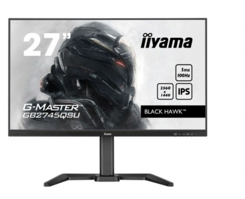 iiyama G-MASTER Black Hawk GB2745QSU-B2 - Monitor LED - gaming - 27" - 2560 x 1440 WQHD @ 100 Hz - IPS - 300 cd/m² - 1300:1 - 1 ms - HDMI, DisplayPort - altifalantes - preto, mate