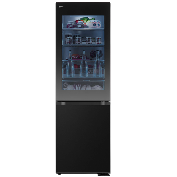 Frigorífico Combinado LG Instaview™ 349L Preto com classe energética C, Total No Frost e LinearCooling™  GBG-5160-CEV