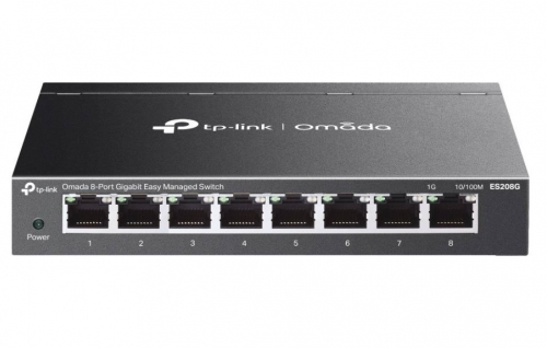 Switch de Rede TP-Link Omada ES208G 8 Portas Gigabit Managed
