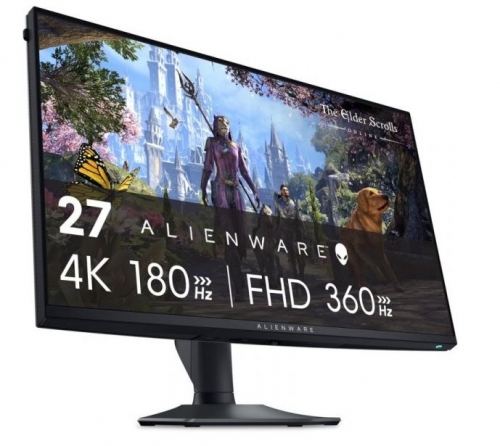 Alienware 27 4K Dual-Resolution Gaming Monitor AW2725QF - Monitor LED - gaming - 27" (26.95" visível) - 3840 x 2160 / 1920 x 1080 4K / Full HD (1080p) @ 180 Hz - IPS - 600 cd/m² - 1000:1 - DisplayHDR 600 - 0.5 ms - 2xHDMI, DisplayPort - com 3 Anos de