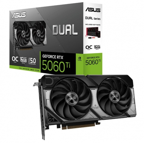 Placa Gráfica Asus NVIDIA GeForce RTX 5060 Ti Blackwell Dual OC 16GB GDDR7 DLSS4 90YV0MH0-M0NA00
