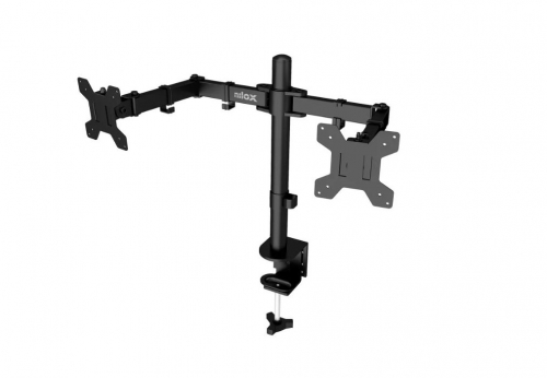 Suporte de braço Nilox para 2 monitores até 32" VESA 100x100/75x75 preto - NXDMA01B