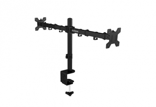 Suporte de braço Nilox para 2 monitores até 32" VESA 100x100/75x75 preto - NXDMA01B