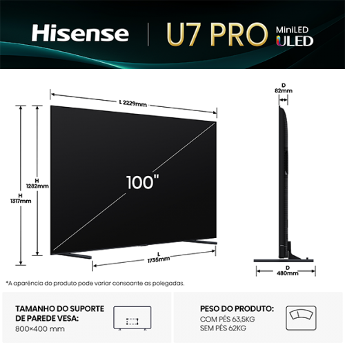 MINI LED HISENSE - 100U7Q PRO