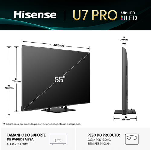 MINI LED HISENSE - 55U7Q PRO