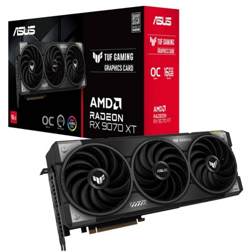 Placa Gráfica Asus AMD Radeon RX 9070 XT "RDNA 4" TUF Gaming OC 16GB GDDR6, 90YV0L70-M0NA00