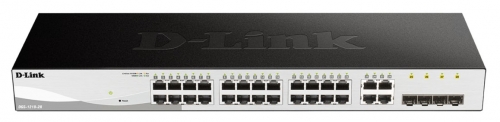 Switch D-Link DGS-1210-28/E  28-Port 10/100/1000Mbps Gigabit Smart Switch including 4-port SFP combo (RACK 19'') 