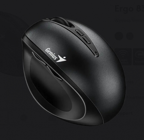 Rato Genius Ergo 8300S, Wireless Nature Ergonomic Mouse W/THUMB REST - Preto 31030037400