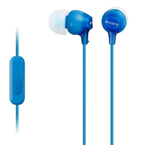MDR-EX15APLI - Auriculares In-ear com micro, Diafragma em neodímio de 9mm, Resposta em Frequência 8-22 000 Hz - Cor Azul.