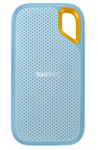 Disco SanDisk Extreme Portable V2 SSD encriptado 4TB externo USB 3.2 Gen 2 (USB C conector) 256-bits AES azul, SDSSDE61-4T00-G25B