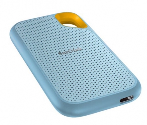 Disco SanDisk Extreme Portable V2 SSD encriptado 2TB externo USB 3.2 Gen 2 256-bits AES azul, SDSSDE61-2T00-G25B