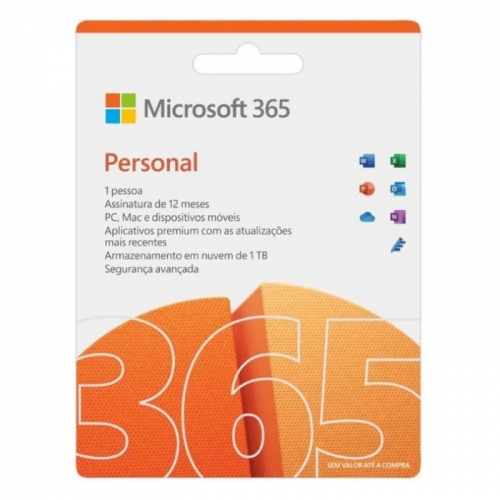 Microsoft Office M365 Personal Portuguese EuroZone 1User/1Ano - Licença Digital