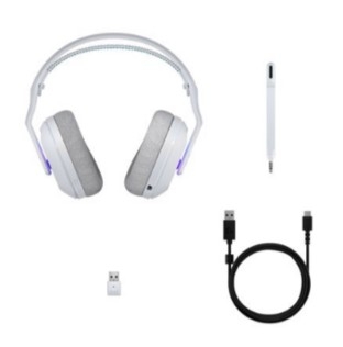 Auscultadores Logitech G G522 Bluetooth / LIGHTSPEED sem fios, com cabo USB-A, USB-C branco