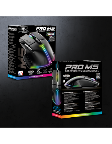 Rato SPIRIT OF GAMER Pro M5 Escuro Wireless - S-PM5RFBK