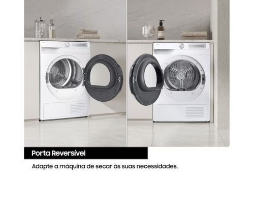 Máquina de Secar Roupa Samsung DV90DG6845LEU3 9 kg Bomba de Calor Classe A – AI Dry+ Wi-Fi