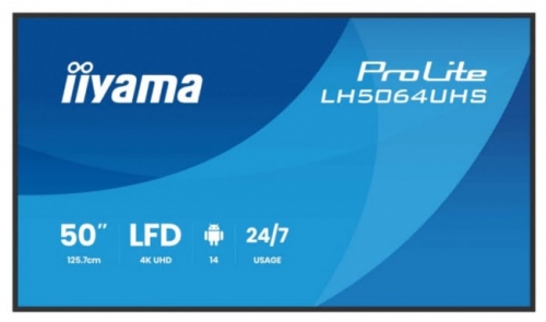 Monitor iiyama ProLite LH5064UHS-B1AG 50" LCD LED 4K UHD moldura preto mate