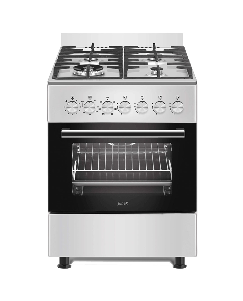 FOGAO JUNEX RL778XEB 60X60CM 4GAS (1WOK) BUT FORNO ELETRICO ESTU IX A