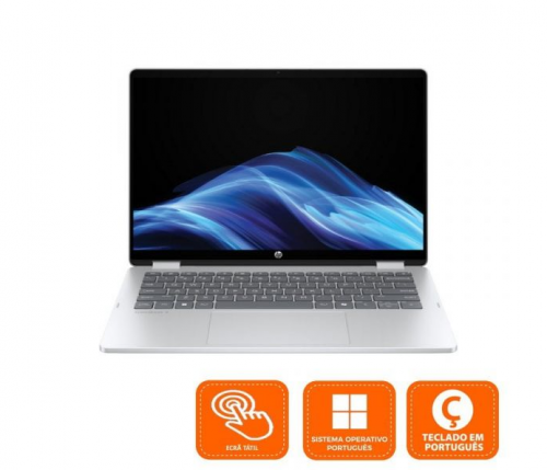 HP Portátil OmniBook 5 Flip i7 150U 16 GB SSD 1TB, Ecrã Tátil de 14" Windows 11 Home Cinza BJ8V5EA#AB9