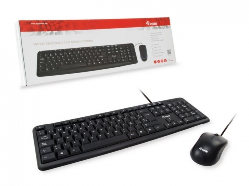 Conjunto teclado e rato com fio, layout ES (QWERTY espanhol)