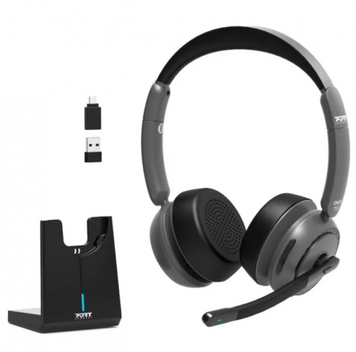 Auscultadores PORT BLUETOOH COM BASE ACTIVE NOISE CANCEL RECARREGAVEIS