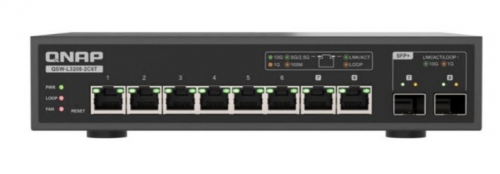 QNAP QSW-L3208-2C6T Switch Administrado 2 x 10 Gigabit SFP+ + 8 x 100/1000/2.5G/5G/10GBase-T desktop, QSW-L3208-2C6T