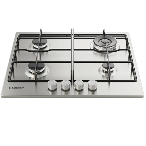 INDESIT PLACA 60CM 4GAS COMANDOS FRONTAIS INOX