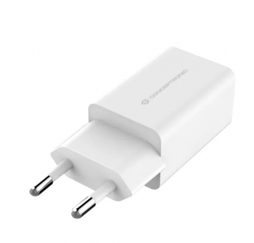 CARREGADOR CONCEPTRONIC 2xUSB 2.4A 12W WHITE