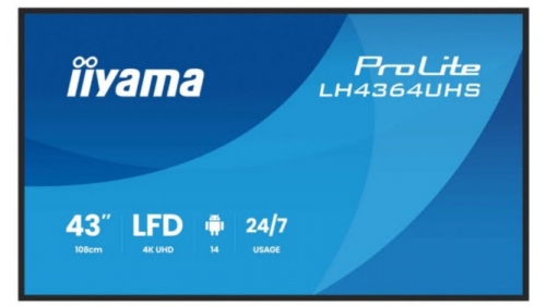 Monitor iiyama ProLite LH4364UHS-B1AG 43" Classe Diagonal LCD LED 4K UHD preto mate