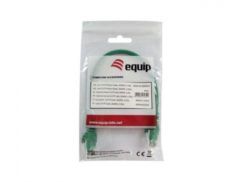 Cabo de conexão U/UTP Cat.6 625493, 1,5 m, verde