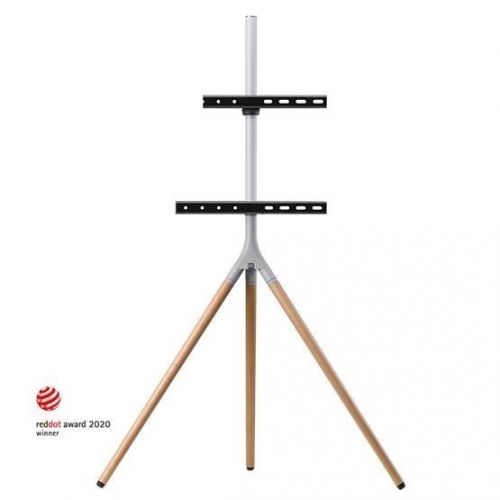 ONE FOR ALL - Suporte de Chão VESA 400 Tripod Oak Silver Grey WM7472
