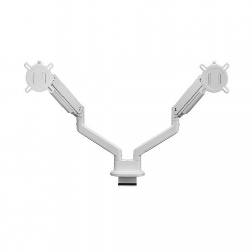 ONE FOR ALL - Suporte Mesa para 2 Monitores com 2 Braços Branco DM 4220