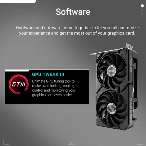 Placa Gráfica Asus AMD Radeon RX 9060 XT RDNA 4 Dual Gaming 8GB GDDR6 90YV0MI1-M0NA00