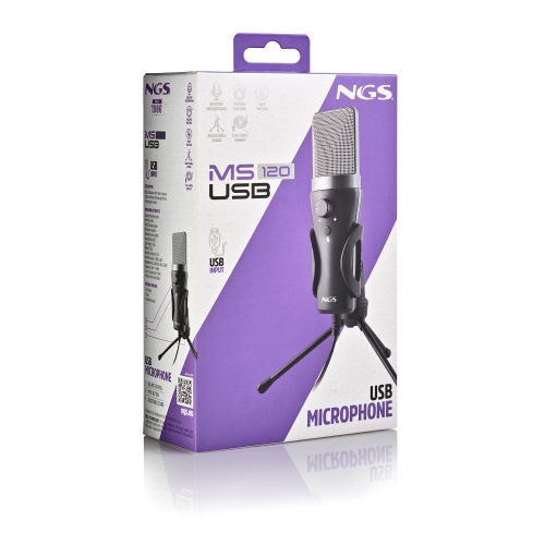 Microfone NGS - USB c/ Suporte para Tripé MS120USB