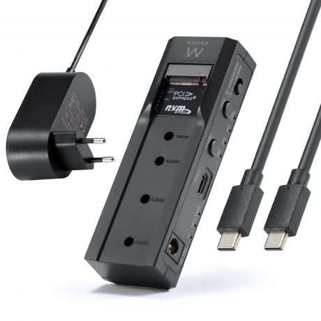 Clone e conversor Ewent EW7065 de HDD/SSD NVMe M2 de baia dupla para SATA de 2,5" e 3,5"