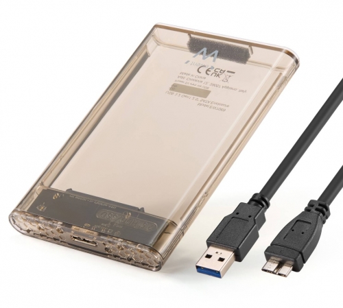 Caixa Externa 2.5" Ewent EW7069 USB-C 3.2 Gen1 (USB 3.0) HDD/SSD Transparente Screwless