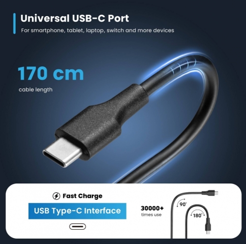 Carregador Ewent USB Type-C notebook charger with Power Delivery profiles 90W, EW3982
