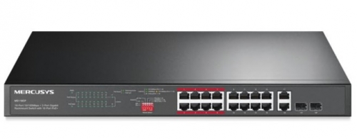 Switch TP-LINK 16-Port 10/100Mbps + 2-Port Gigabit Rackmount with 16-Port PoE+, MS118CP