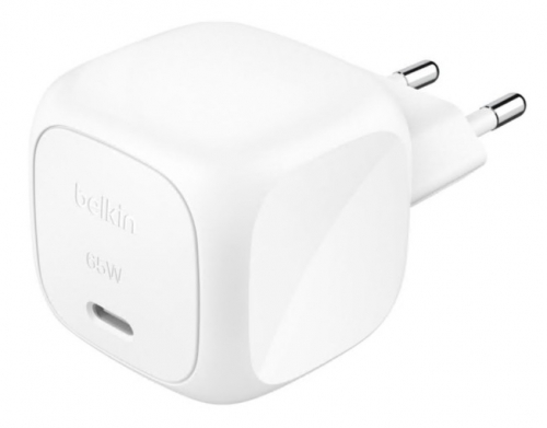 Adaptador de alimentação compacto 65 Watt Fornecimento de Energia 3.1 (USB-C) branco Belkin BoostCharge WCA011KQWH